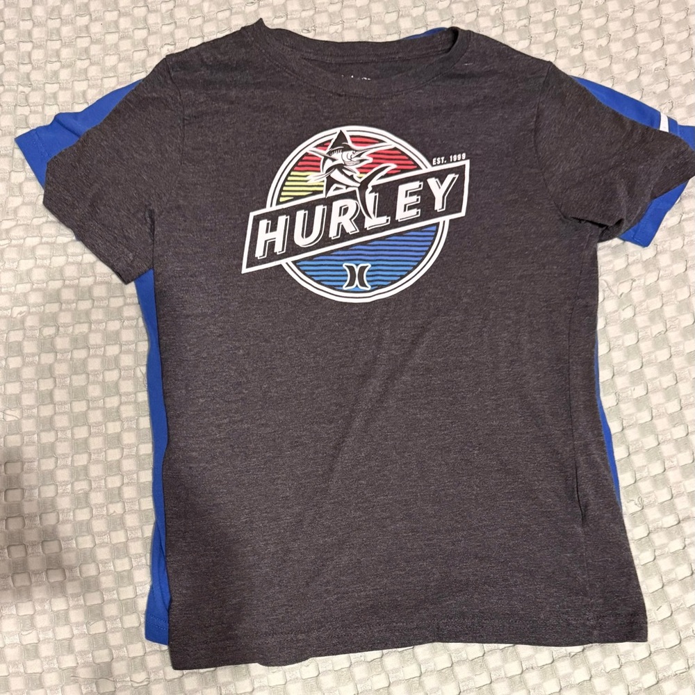 Nike Kids Logo T-Shirt - Dark Gray and Blue
